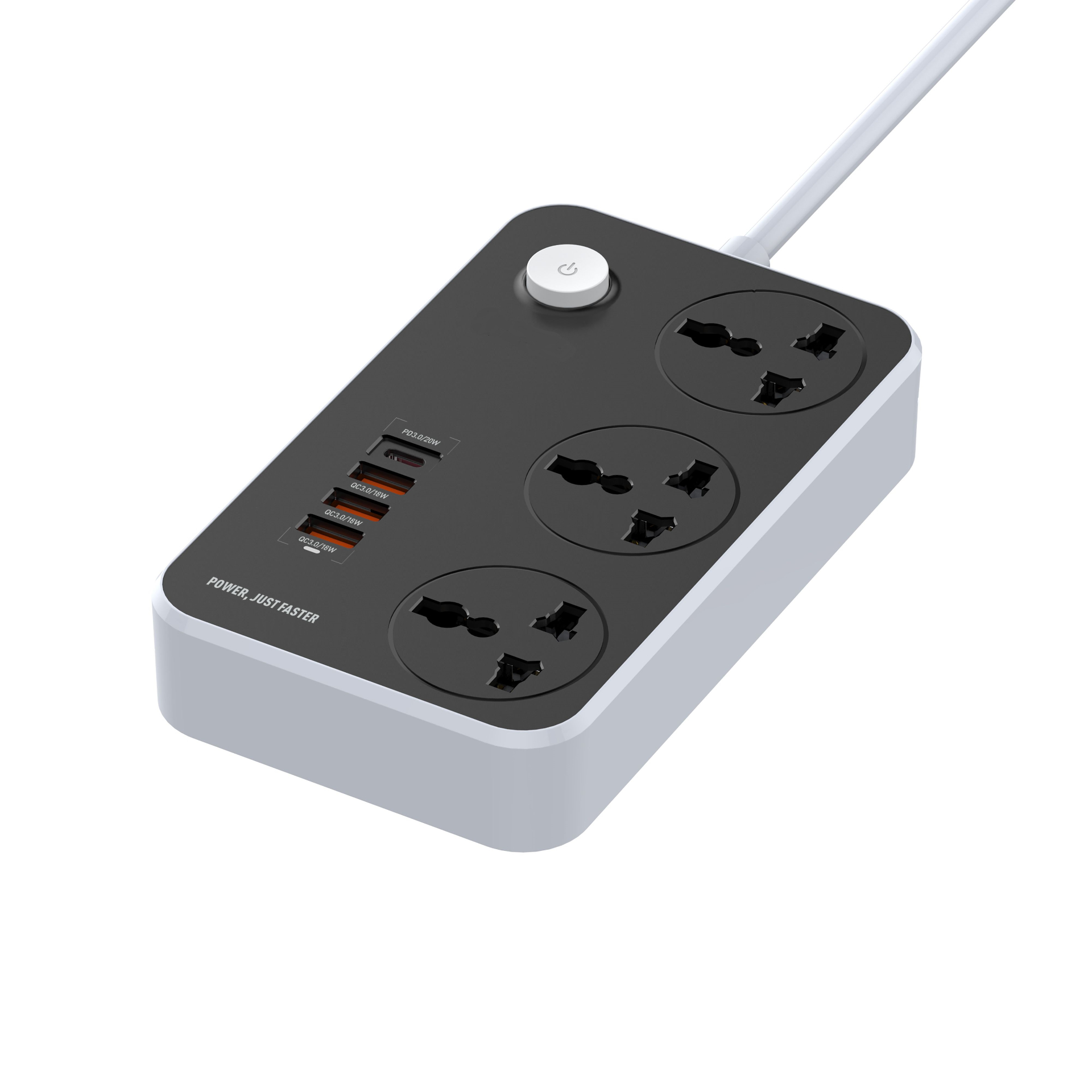 Multi-Port Power Strip with USB-C
